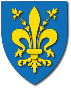 Blason d'azur à un lys d'or