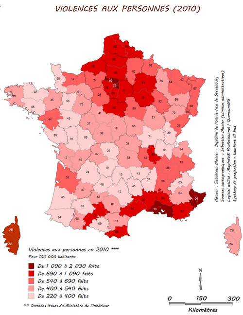 Carte des violences aux personnes