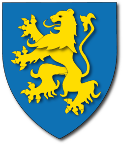 Blason d'azur à un lion d'or